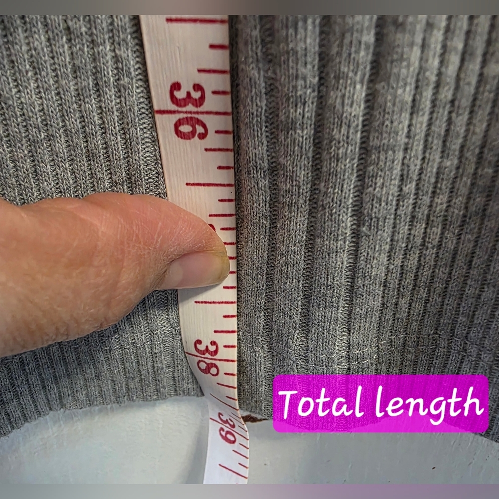 *3 FOR $12* A New Day Heather Gray Ribbed Midi Tank Dress - Picture 8 of 10